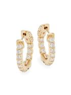 Saks Fifth Avenue Diamond 14k Yellow Gold Huggie Hoop Earrings