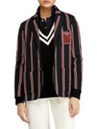 Ralph Lauren Wool-blend Cricket-stripe Blazer