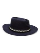 Gladys Tamez Studded Velour Fedora Hat
