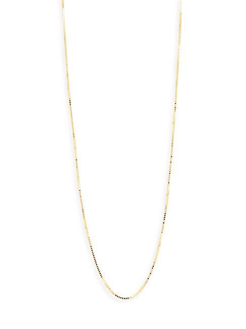 Saks Fifth Avenue Made In Italy 14k Yellow Gold Box Chain Necklace/18