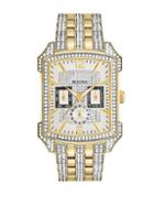 Bulova Crystals Stainless Steel Two-tone Bracelet Watch