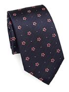 Eton Floral & Pin-dots Silk Tie