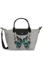 Longchamp Butterfly Leather-trimmed Tote