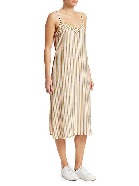 Rag & Bone Ilona Striped Silk Sleeveless Dress