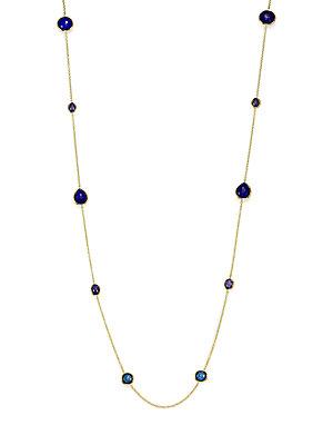 Ippolita Rock Candy Liberty Semi-precious Multi-stone & 18k Yellow Gold Long Station Necklace