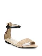 Cole Haan Genevieve Weave Leather Ankle-strap Sandals