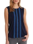 Karl Lagerfeld Paris Lace Front Sleeveless Top