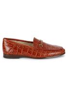 Sam Edelman Loraine Croc-embossed Leather Bit Loafers