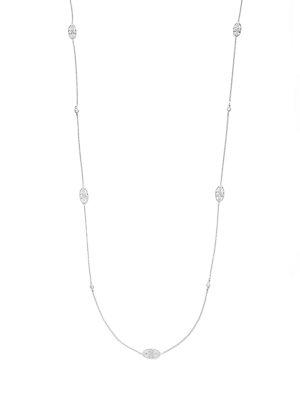 Freida Rothman Love Knot Crystal Sterling Silver Necklace
