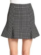 Apiece Apart Jacqueline Flared Grid-print Skirt