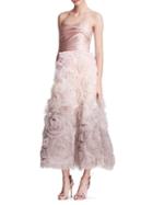 Marchesa Strapless Ombre Gown
