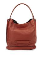 Longchamp Top Snap Leather Handbag
