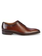 Mezlan Stacked Heel Leather Oxford Shoes