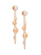 Roberto Coin 18k Rose Gold & Diamond Linear Earrings