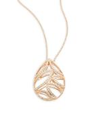Effy Diamond & 14k Rose Gold Solid Fill Pendant Necklace