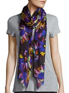 Lulla Collection By Bindya Fringed Painterly Scarf