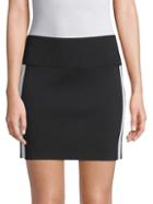 Zo Jordan Bates Wool & Cashmere Side Stripe Mini Skirt