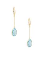 Saks Fifth Avenue 14k Gold & Blue Topaz Chain Drop Earrings