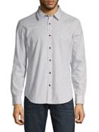 7 For All Mankind Printed Long-sleeve Button-down Shirt