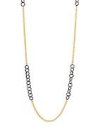 Freida Rothman Long Mixed Link Chain Necklace