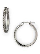 Effy Diamond Hoop Earrings In 14 Kt. White Gold 0.5 Tcw