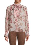 Saks Fifth Avenue Off 5th Floral-print Ruffle-trim Shirt