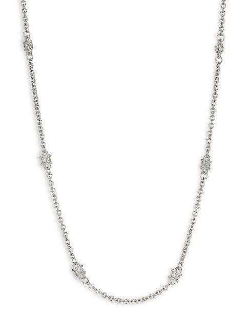 Judith Ripka Sterling Silver & Cubic Zirconia Station Necklace