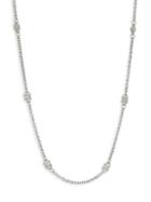 Judith Ripka Sterling Silver & Cubic Zirconia Station Necklace