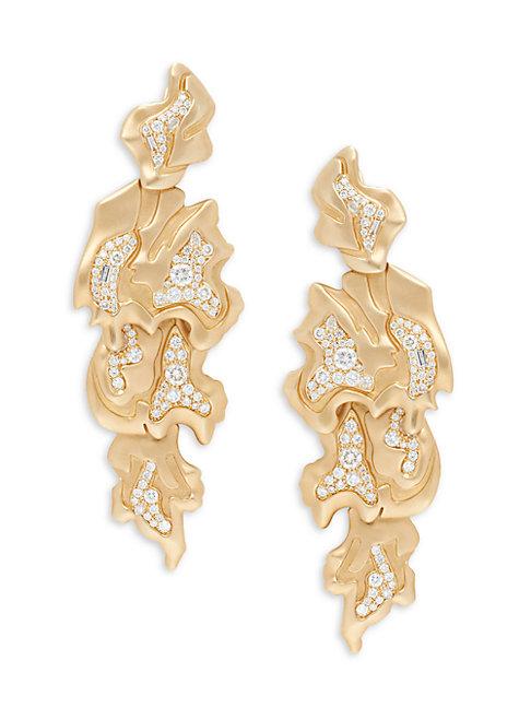 Hueb Oceanum 18k Yellow Gold & Diamond Earrings