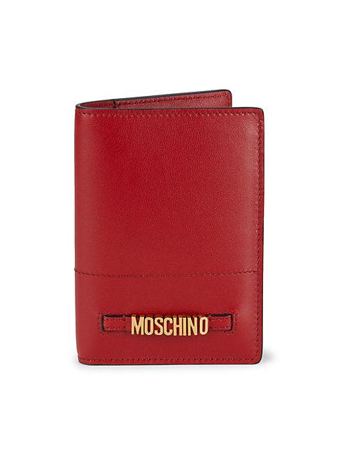 Moschino Leather Passport Holder