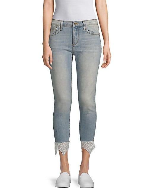 Driftwood Jackie Lace-trimmed Cropped Jeans