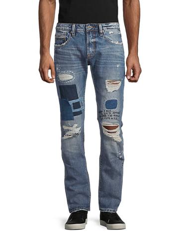 Cult Of Individuality Distressed Rocker Slim Fit Jeans