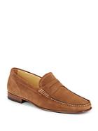 Massimo Matteo Suede Penny Loafers