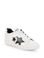 Saks Fifth Avenue Tezra Leather Star Patch Sneakers