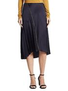 Donna Karan Asymmetrical Pleated Skirt