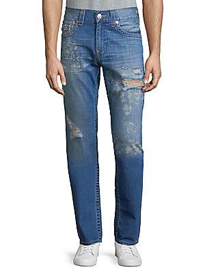 True Religion Distressed Flap-pocket Skinny Jeans