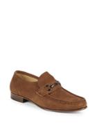 Saks Fifth Avenue Made In Italy Horsebit Suede Loafers
