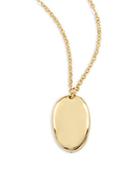 Roberto Coin Chic Shine 18k Yellow Gold Oval Pendant Necklace