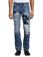 Cult Of Individuality Rebel Distressed Tie-dyed Straight-leg Jeans