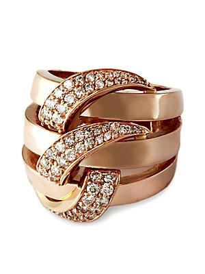 Effy Diamond Ring In 14 Kt. Rose Gold