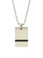 Saks Fifth Avenue Titanium & Goldtone Rectangle Pendant Necklace