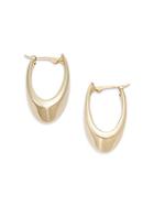 Saks Fifth Avenue 14k Yellow Gold Medium Visor Hoop Earrings/1.25