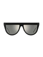 Fendi 55mm Flat-top Shield Sunglasses
