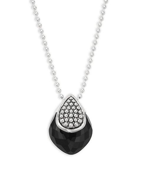 Lagos Maya Sterling Silver & Onyx Pendant Necklace