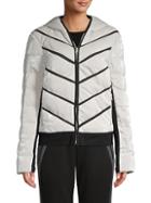 Blanc Noir Hooded Quilted Down-filled Jacket