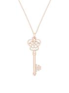 Effy 14k Rose Gold & Diamond Key Pendant Necklace
