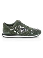 Tory Burch Studded Suede Runner Sneakers