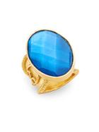 Stephanie Kantis Casablanca Faceted London Blue Crystal Ring