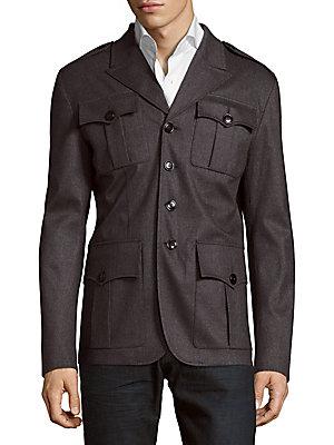 Dsquared2 Long-sleeve Wool-blend Utility Coat