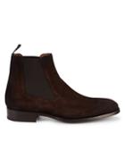 Magnanni Suede Round Toe Chelsea Boots
